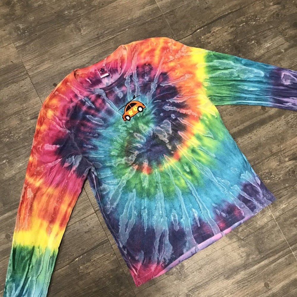 Vintage Y2K Ragdoll Women Tie Dye T-Shirt Long Sleeve Women Size Large (SMALL)